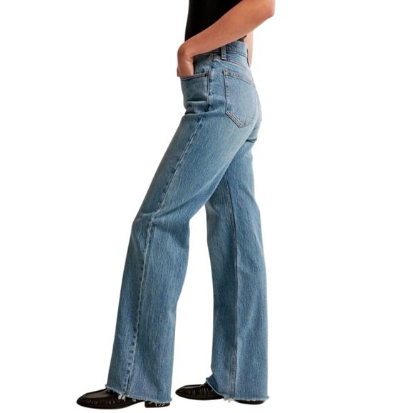 Abercrombie & Fitch Women’s 29/8 The 90s Relaxed High Rise Jeans Bootcut Leg - Picture 4 of 16